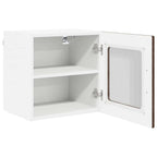 vidaXL Wandglas-Schrank PORTO Braun Eichen-Optik 40 x 31 x 40 cm