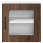vidaXL Wandglas-Schrank PORTO Braun Eichen-Optik 40 x 31 x 40 cm