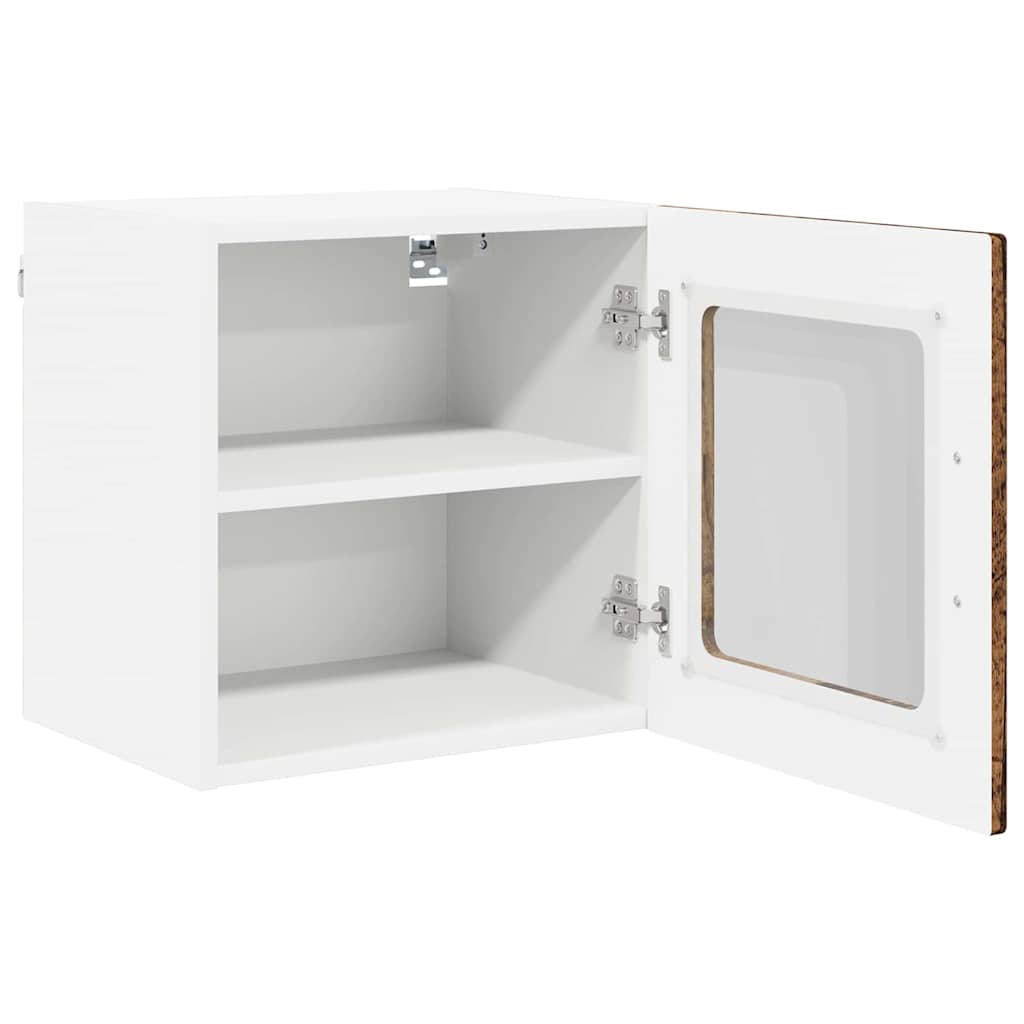 vidaXL Wandglas-Schrank PORTO Altholz 40 x 31 x 40 cm Holzwerkstoff