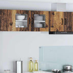 vidaXL Wandglas-Schrank PORTO 2 pcs Altholz 40 x 31 x 40 cm
