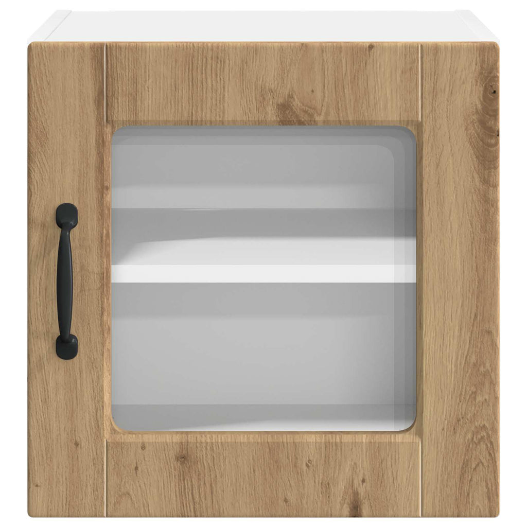 vidaXL Wandglas-Schrank PORTO Artisan-Eiche 40 x 31 x 40 cm