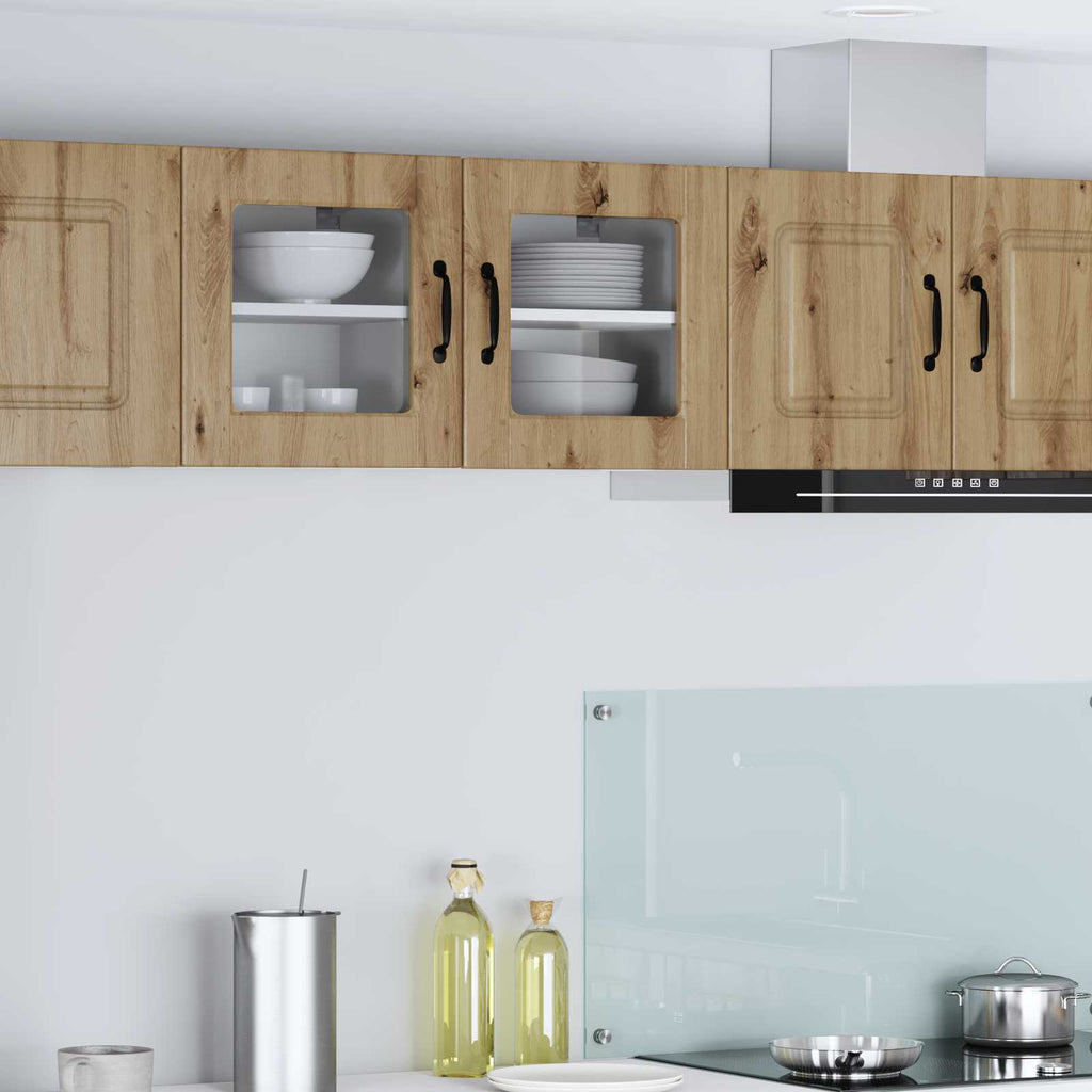 vidaXL Wandglas-Schrank PORTO 2 pcs Artisan-Eiche 40 x 31 x 40 cm