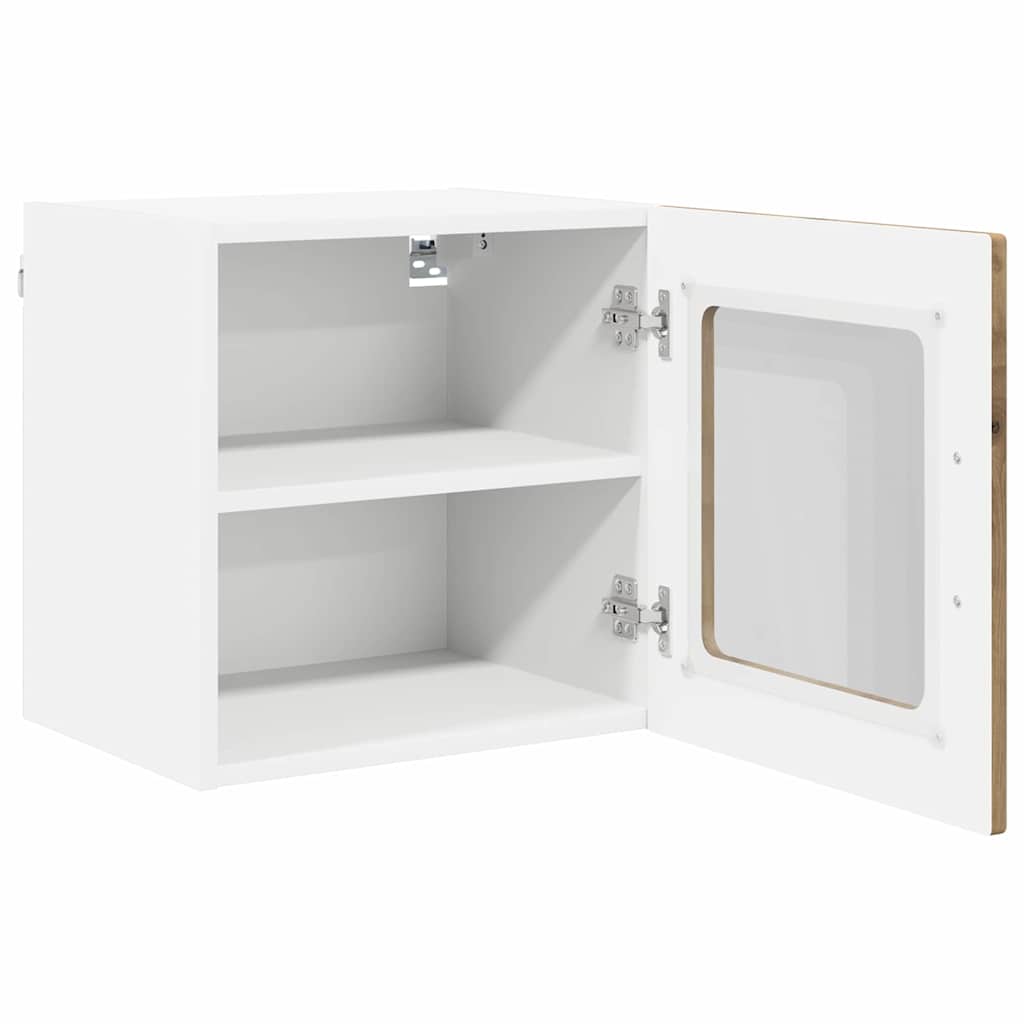 vidaXL Wandglas-Schrank PORTO 2 pcs Artisan-Eiche 40 x 31 x 40 cm