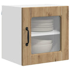 vidaXL Wandglas-Schrank PORTO 2 pcs Artisan-Eiche 40 x 31 x 40 cm