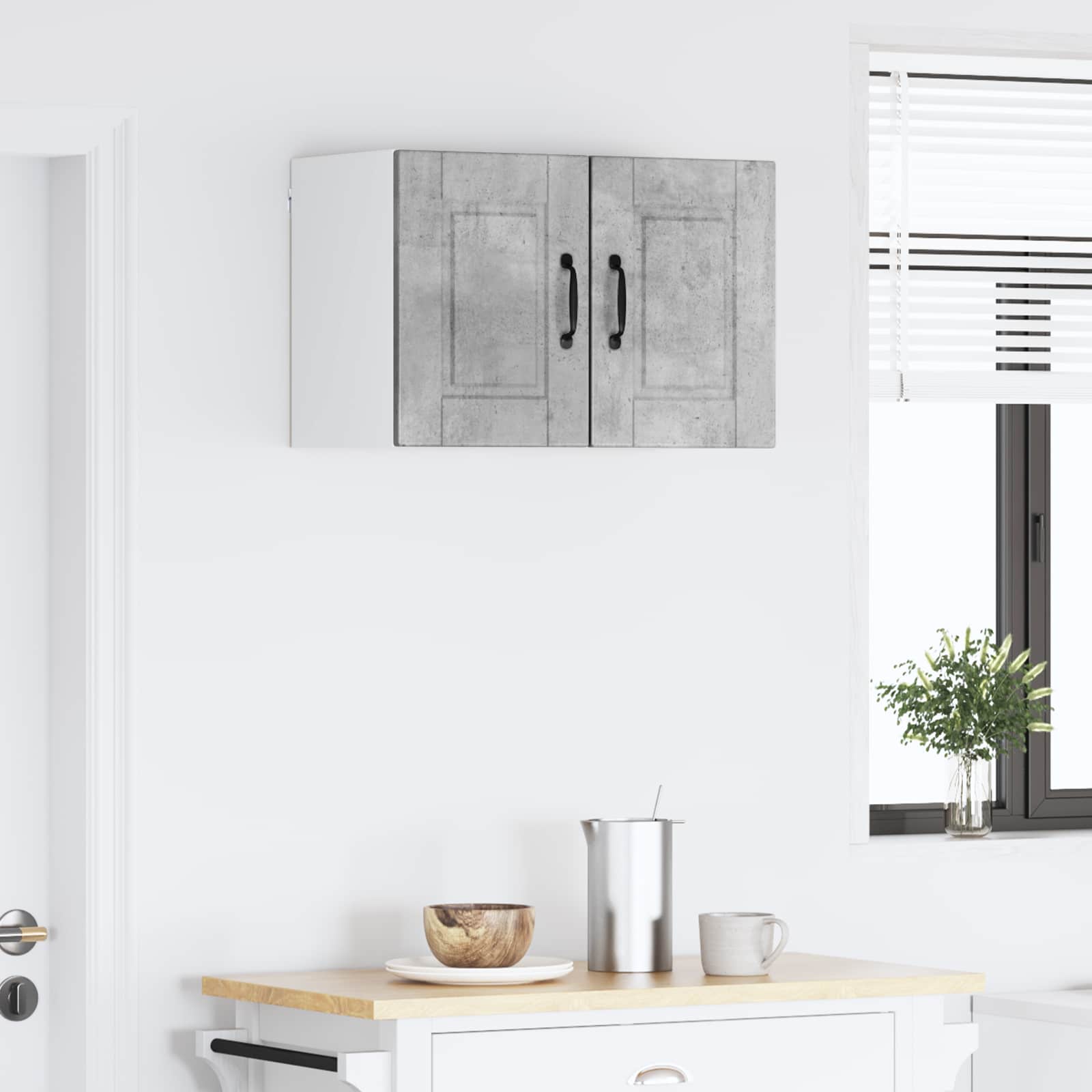 vidaXL Wandschrank PORTO 2 pcs Beton Grau 30 x 31 x 40 cm
