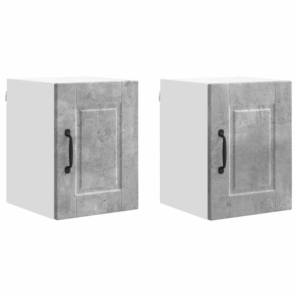 vidaXL Wandschrank PORTO 2 pcs Beton Grau 30 x 31 x 40 cm