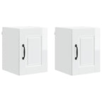 vidaXL Wandschrank PORTO 2 pcs Hochglanz Weiß 30 x 31 x 40 cm