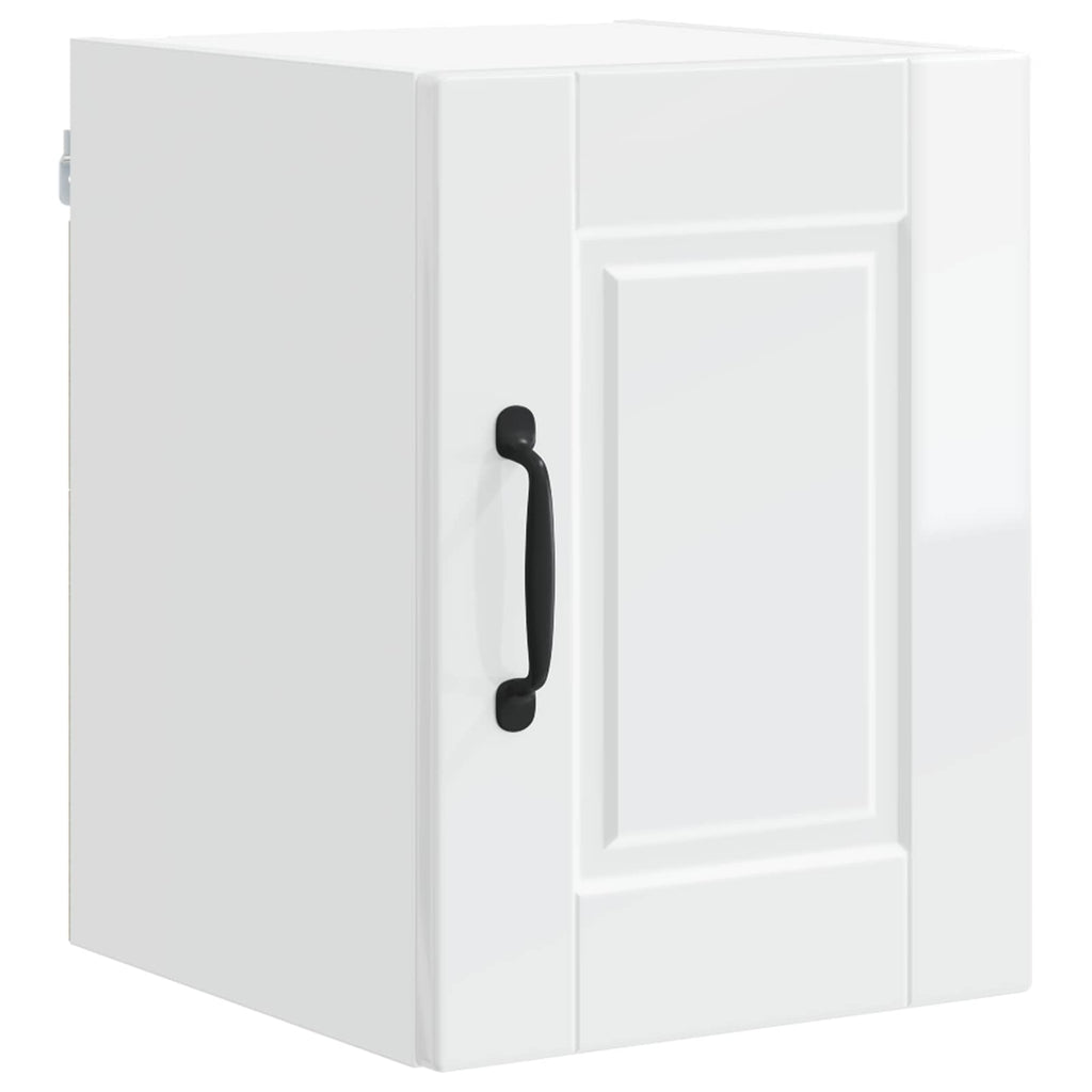 vidaXL Wandschrank PORTO 2 pcs Hochglanz Weiß 30 x 31 x 40 cm