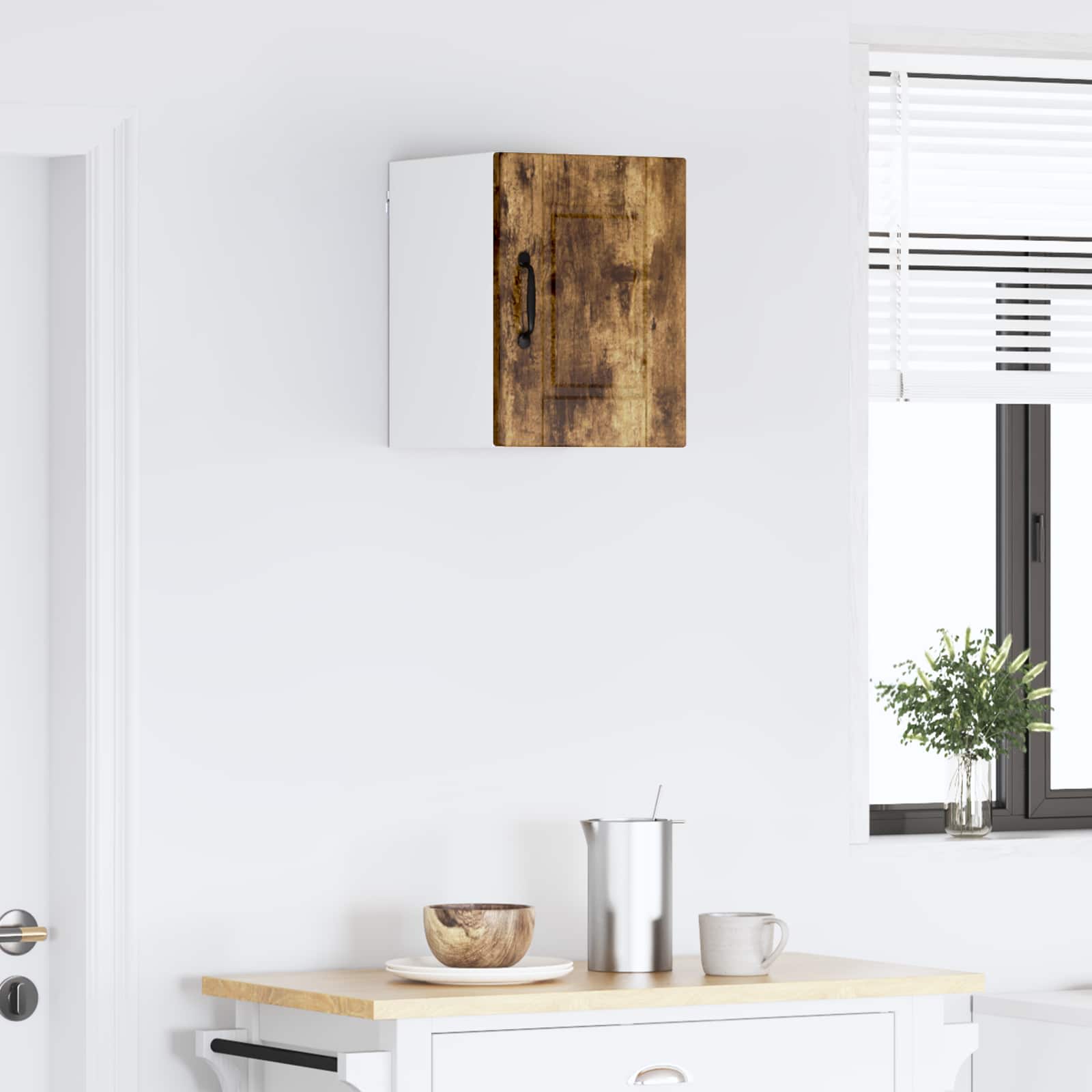 vidaXL Wandschrank PORTO Geräucherte Eiche 30 x 31 x 40 cm