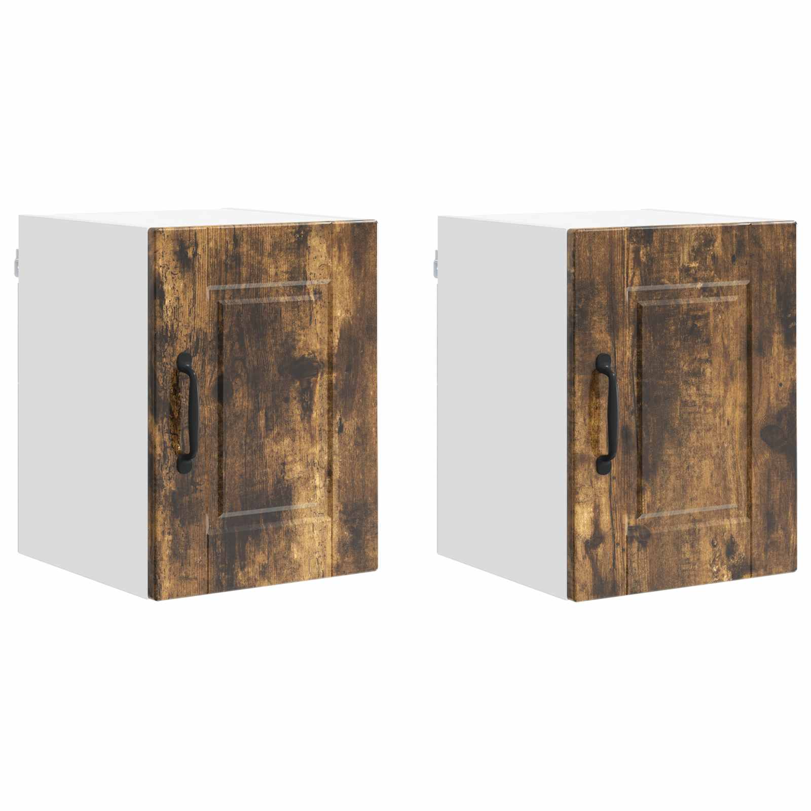 vidaXL Wandschrank PORTO 2 pcs Geräucherte Eiche 30 x 31 x 40 cm