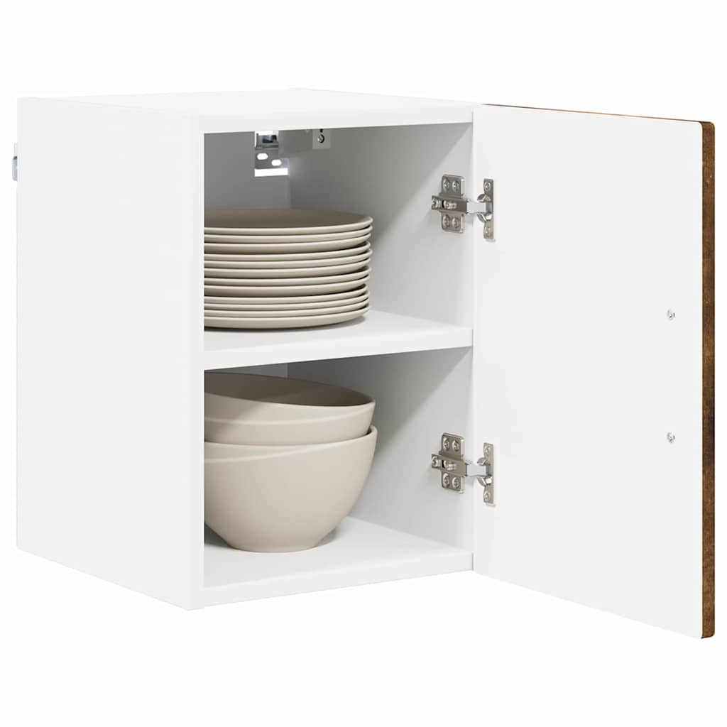 vidaXL Wandschrank PORTO 2 pcs Geräucherte Eiche 30 x 31 x 40 cm