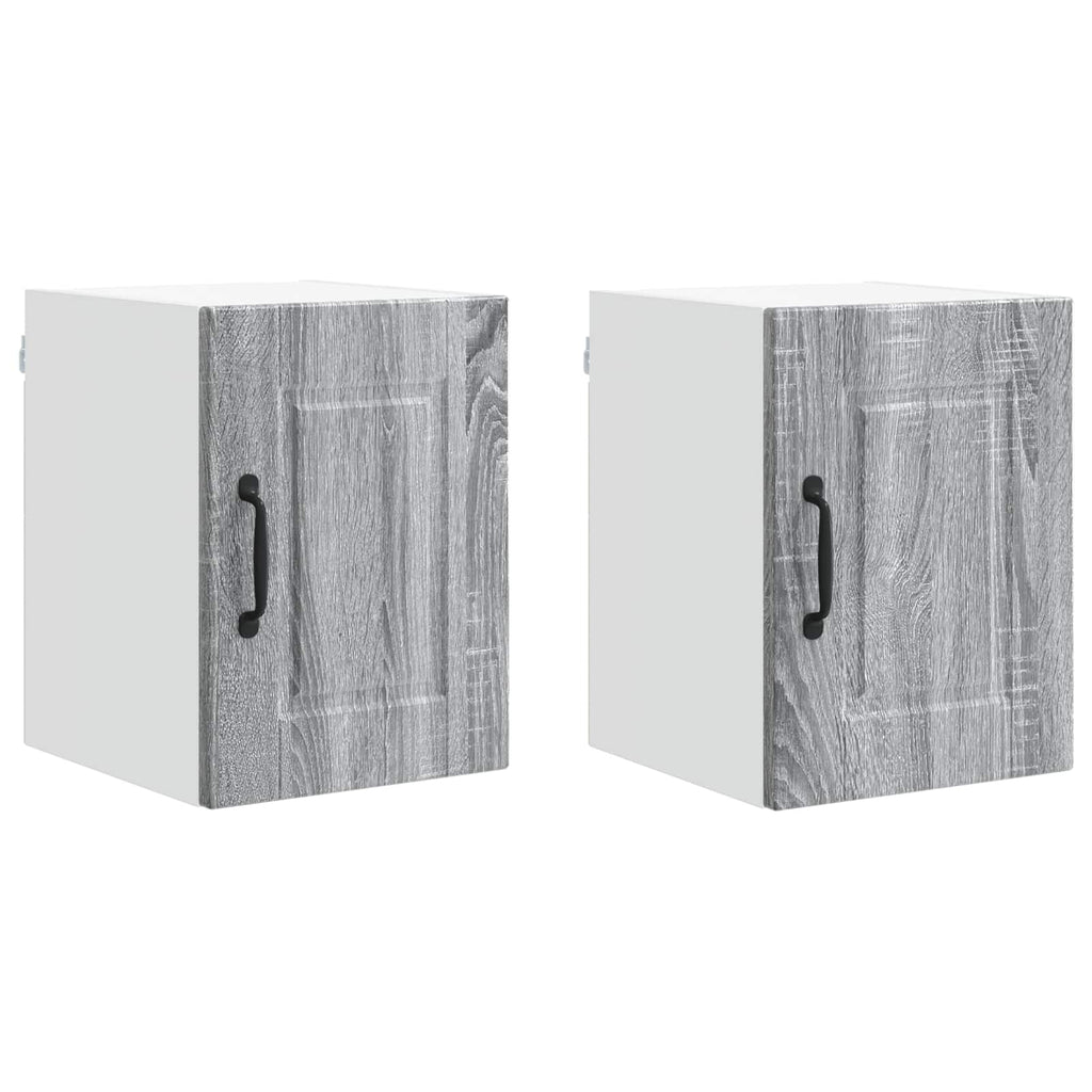 vidaXL Wandschrank PORTO 2 pcs Graues Sonoma 30 x 31 x 40 cm