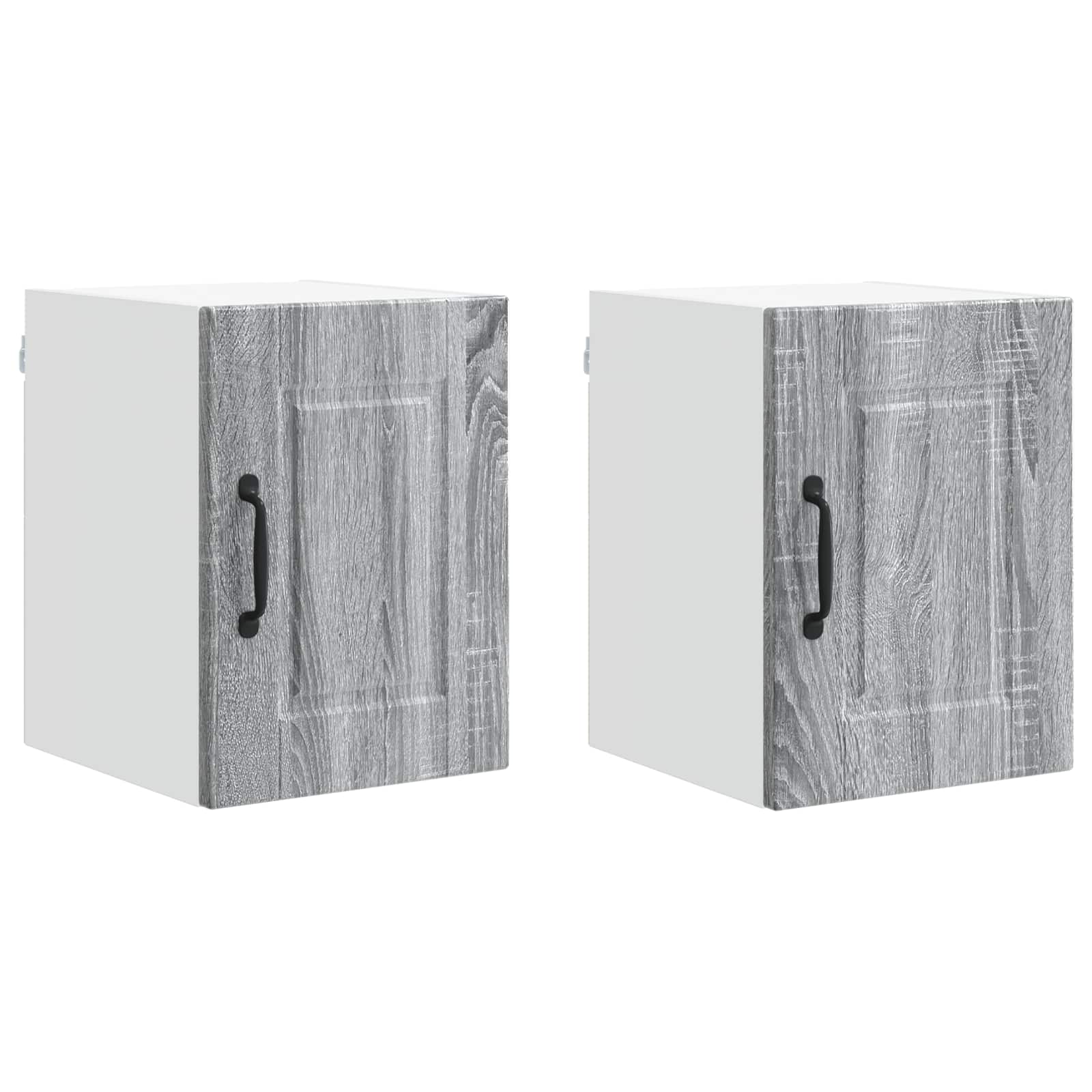 vidaXL Wandschrank PORTO 2 pcs Graues Sonoma 30 x 31 x 40 cm
