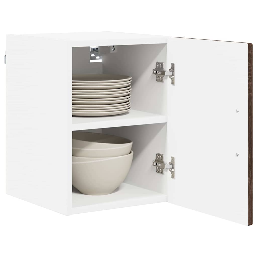 vidaXL Wandschrank PORTO Braun Eichen-Optik 30 x 31 x 40 cm