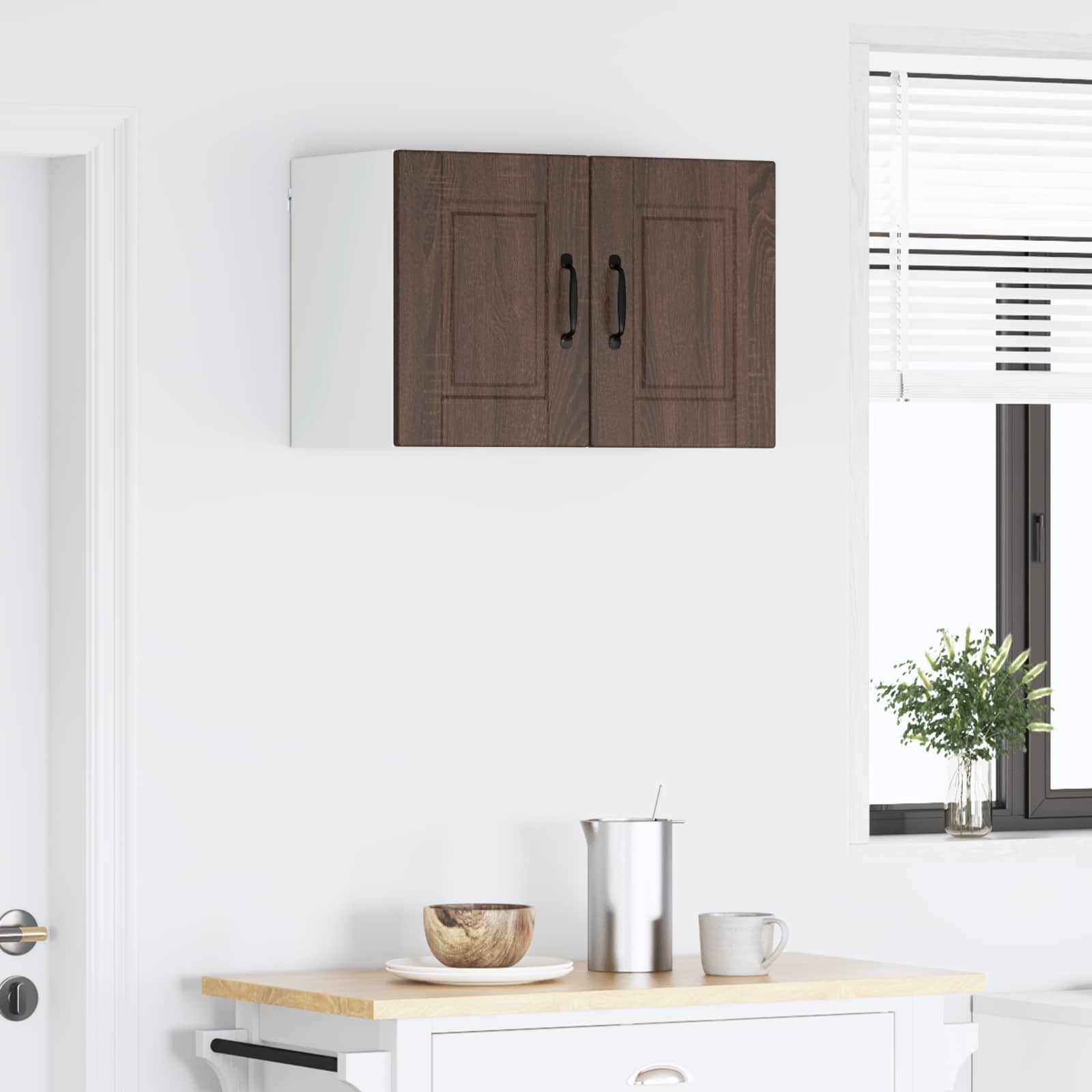 vidaXL Wandschrank PORTO 2 pcs Braun Eichen-Optik 30 x 31 x 40 cm