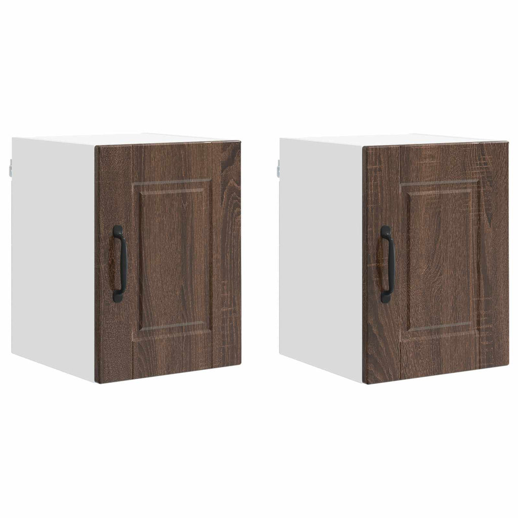 vidaXL Wandschrank PORTO 2 pcs Braun Eichen-Optik 30 x 31 x 40 cm