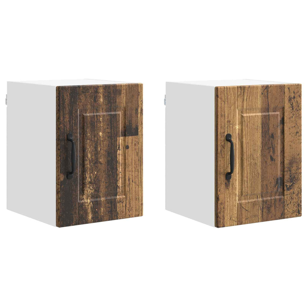 vidaXL Wandschrank PORTO 2 pcs Altholz 30 x 31 x 40 cm Holzwerkstoff