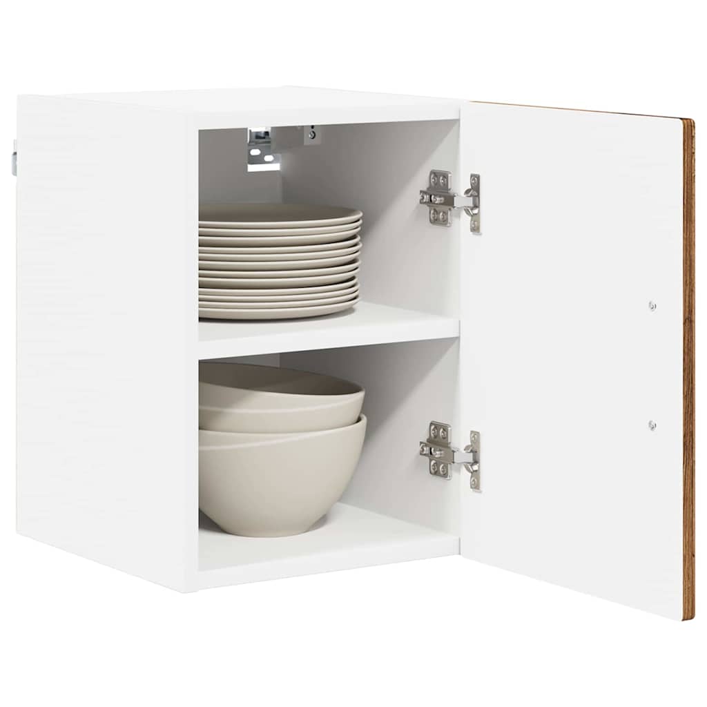 vidaXL Wandschrank PORTO 2 pcs Altholz 30 x 31 x 40 cm Holzwerkstoff