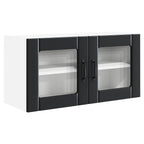 vidaXL Wandglasvitrine PORTO Schwarz 80 x 31 x 40 cm Holzwerkstoff
