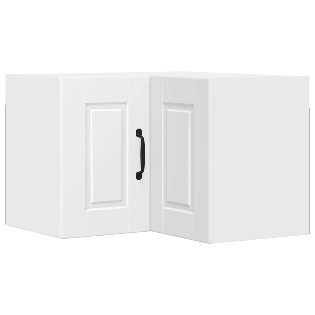 vidaXL Wand-Eckschrank PORTO Weiß 57 x 57 x 40 cm Holzwerkstoff