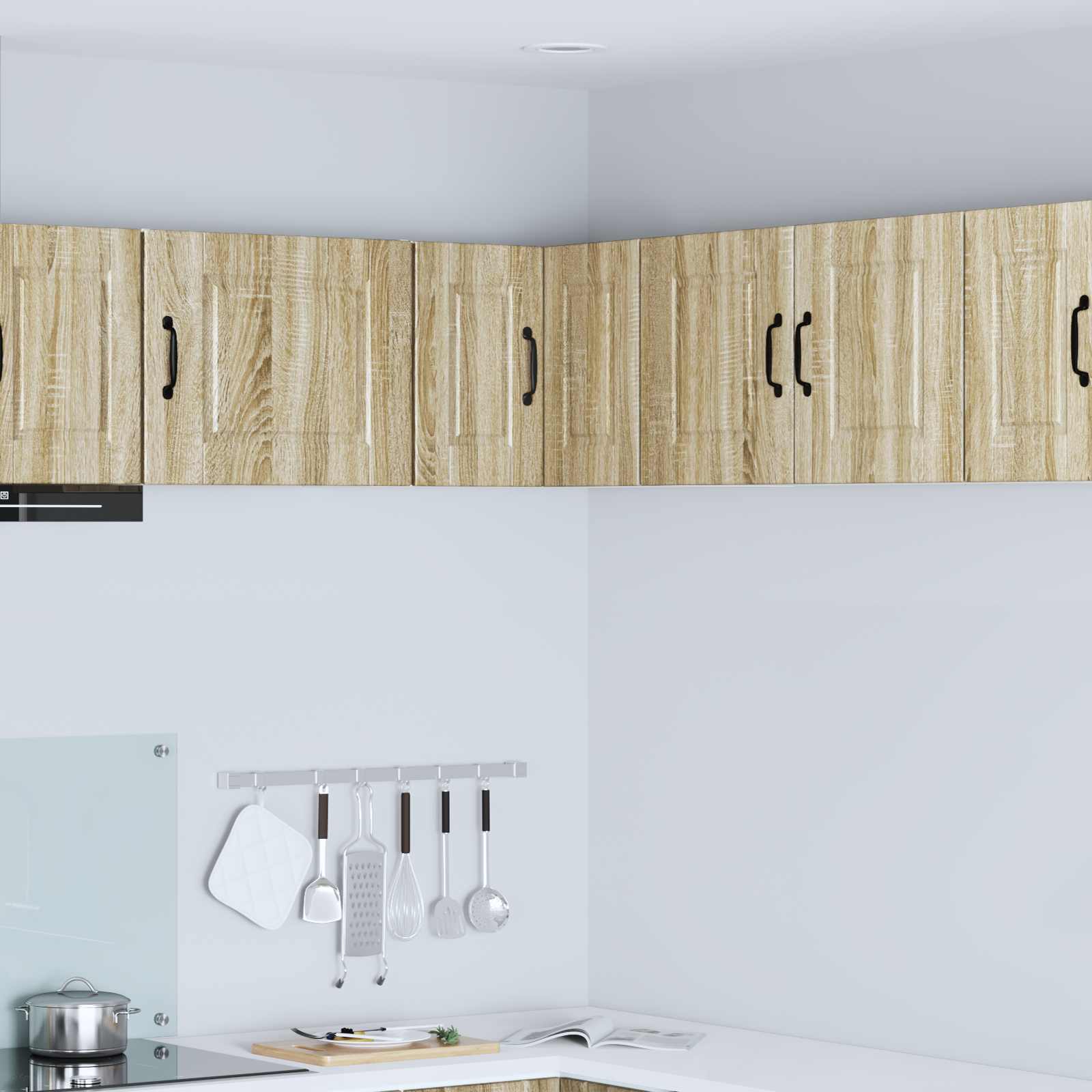 vidaXL Wand-Eckschrank PORTO Sonoma-Eiche 57 x 57 x 40 cm