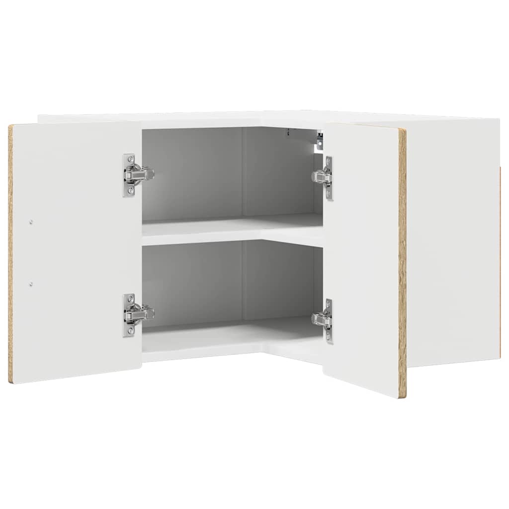 vidaXL Wand-Eckschrank PORTO Sonoma-Eiche 57 x 57 x 40 cm
