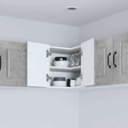vidaXL Wand-Eckschrank PORTO Beton Grau 57 x 57 x 40 cm Holzwerkstoff