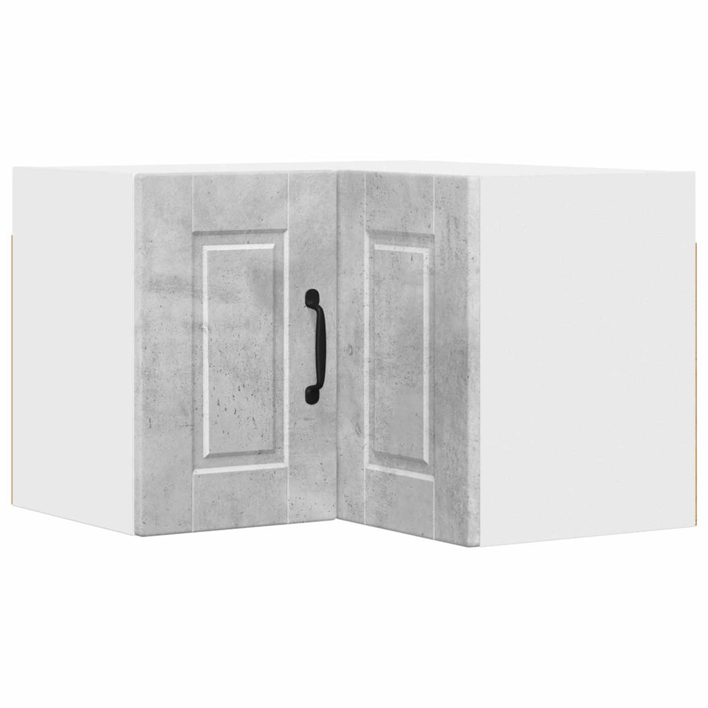 vidaXL Wand-Eckschrank PORTO Beton Grau 57 x 57 x 40 cm Holzwerkstoff