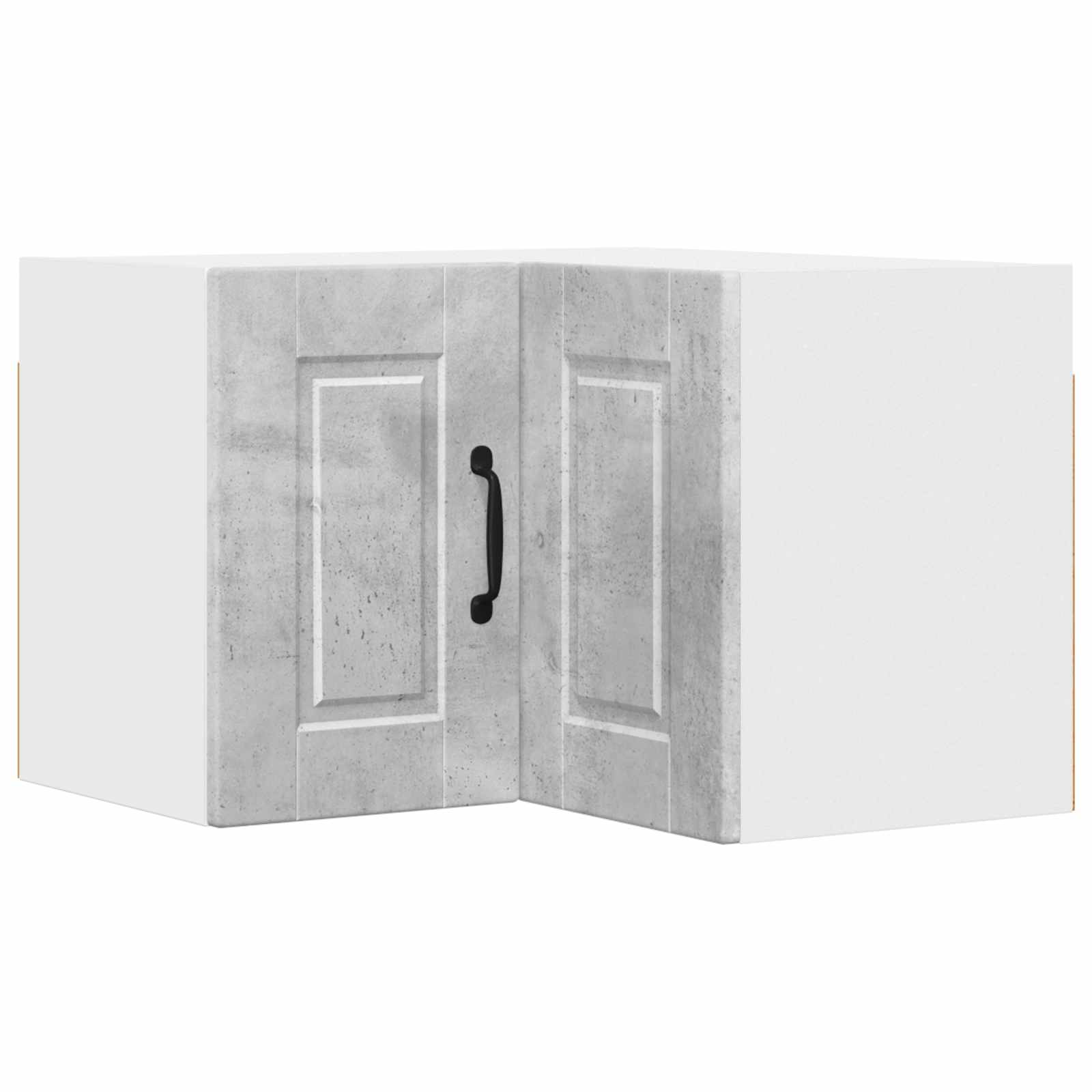 vidaXL Wand-Eckschrank PORTO Beton Grau 57 x 57 x 40 cm Holzwerkstoff
