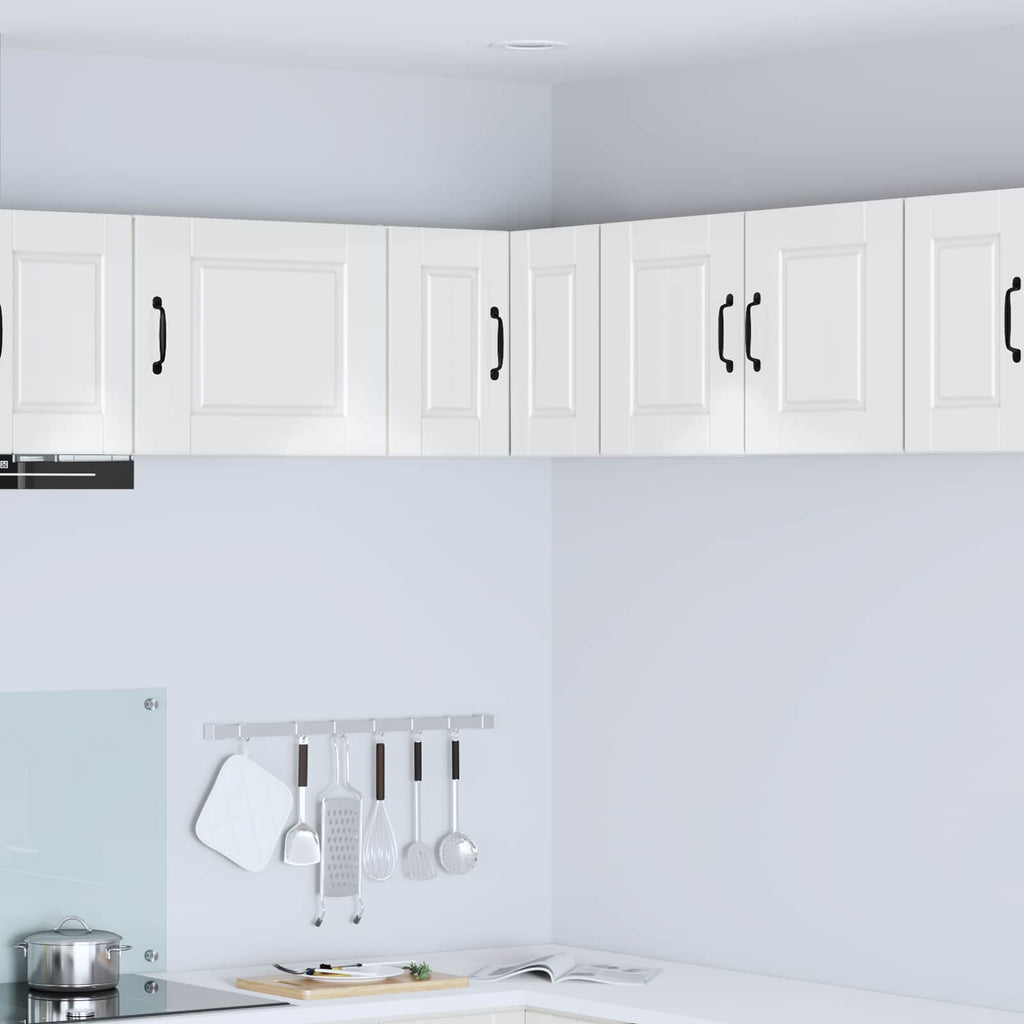 vidaXL Wand-Eckschrank PORTO Hochglanz Weiß 57 x 57 x 40 cm