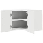 vidaXL Wand-Eckschrank PORTO Hochglanz Weiß 57 x 57 x 40 cm