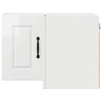 vidaXL Wand-Eckschrank PORTO Hochglanz Weiß 57 x 57 x 40 cm
