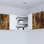 vidaXL Wand-Eckschrank PORTO Geräucherte Eiche 57 x 57 x 40 cm