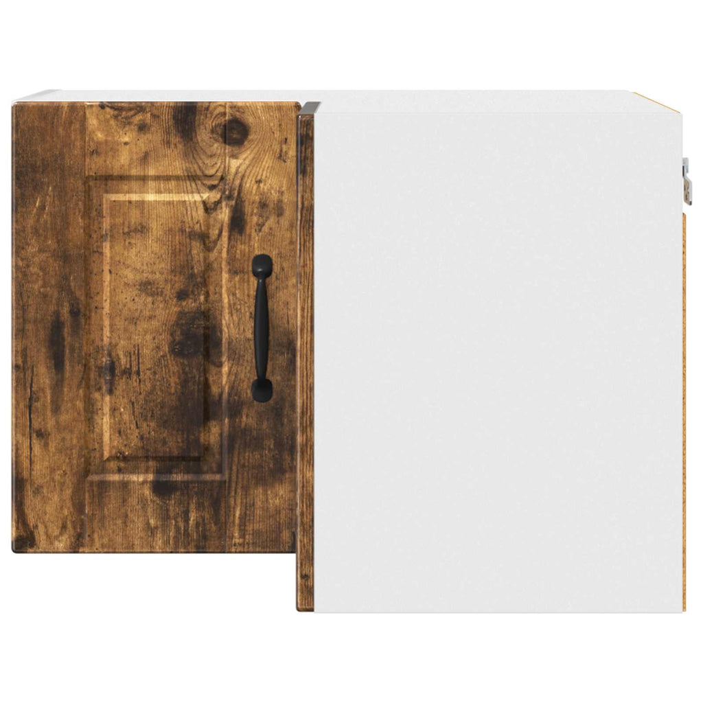 vidaXL Wand-Eckschrank PORTO Geräucherte Eiche 57 x 57 x 40 cm