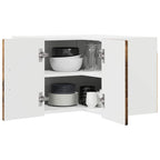 vidaXL Wand-Eckschrank PORTO Geräucherte Eiche 57 x 57 x 40 cm