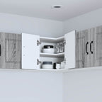 vidaXL Wand-Eckschrank PORTO Graues Sonoma 57 x 57 x 40 cm