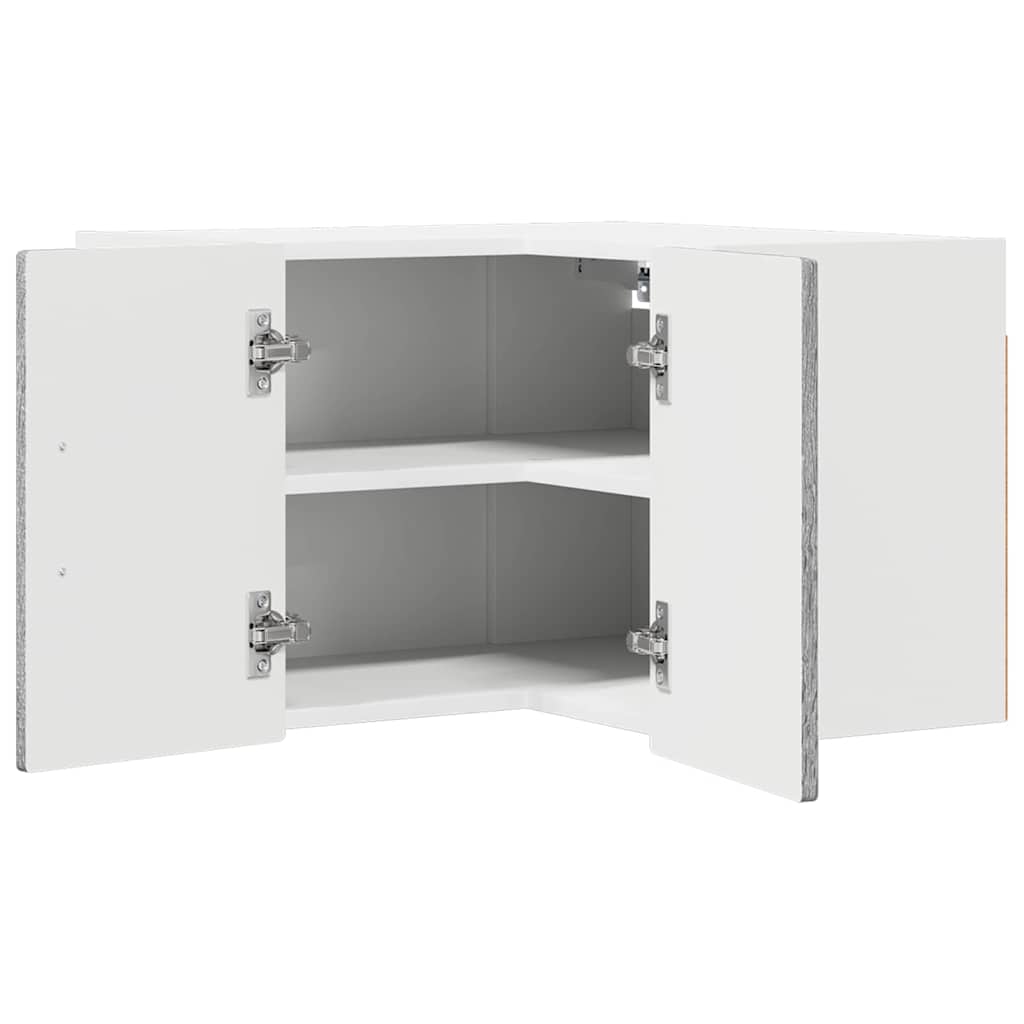 vidaXL Wand-Eckschrank PORTO Graues Sonoma 57 x 57 x 40 cm