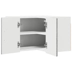 vidaXL Wand-Eckschrank PORTO Graues Sonoma 57 x 57 x 40 cm