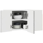 vidaXL Wand-Eckschrank PORTO Graues Sonoma 57 x 57 x 40 cm