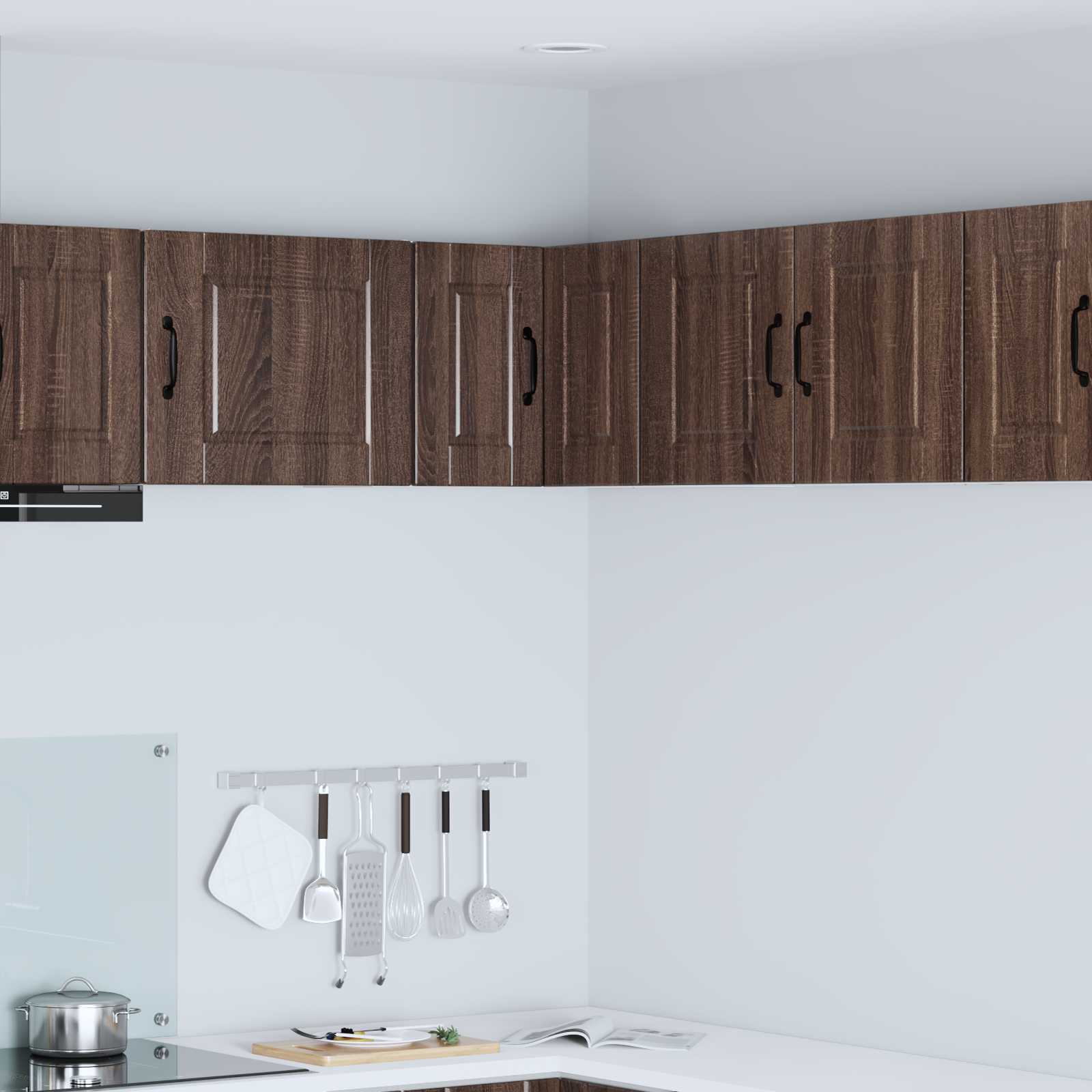 vidaXL Wand-Eckschrank PORTO Braun Eichen-Optik 57 x 57 x 40 cm