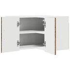 vidaXL Wand-Eckschrank PORTO Altholz 57 x 57 x 40 cm Holzwerkstoff