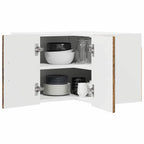 vidaXL Wand-Eckschrank PORTO Altholz 57 x 57 x 40 cm Holzwerkstoff