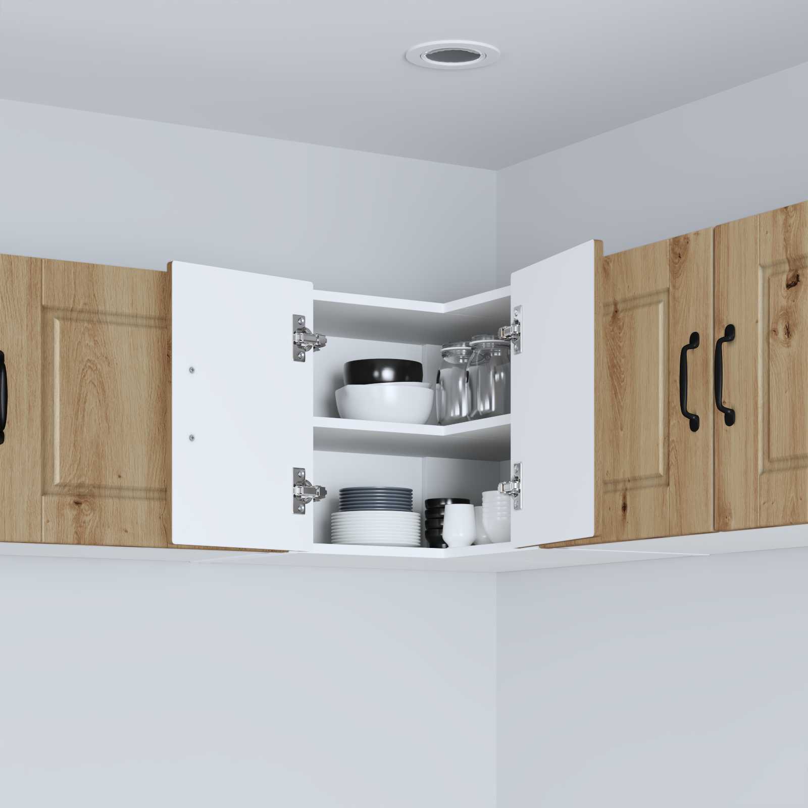 vidaXL Wand-Eckschrank PORTO Artisan-Eiche 57 x 57 x 40 cm