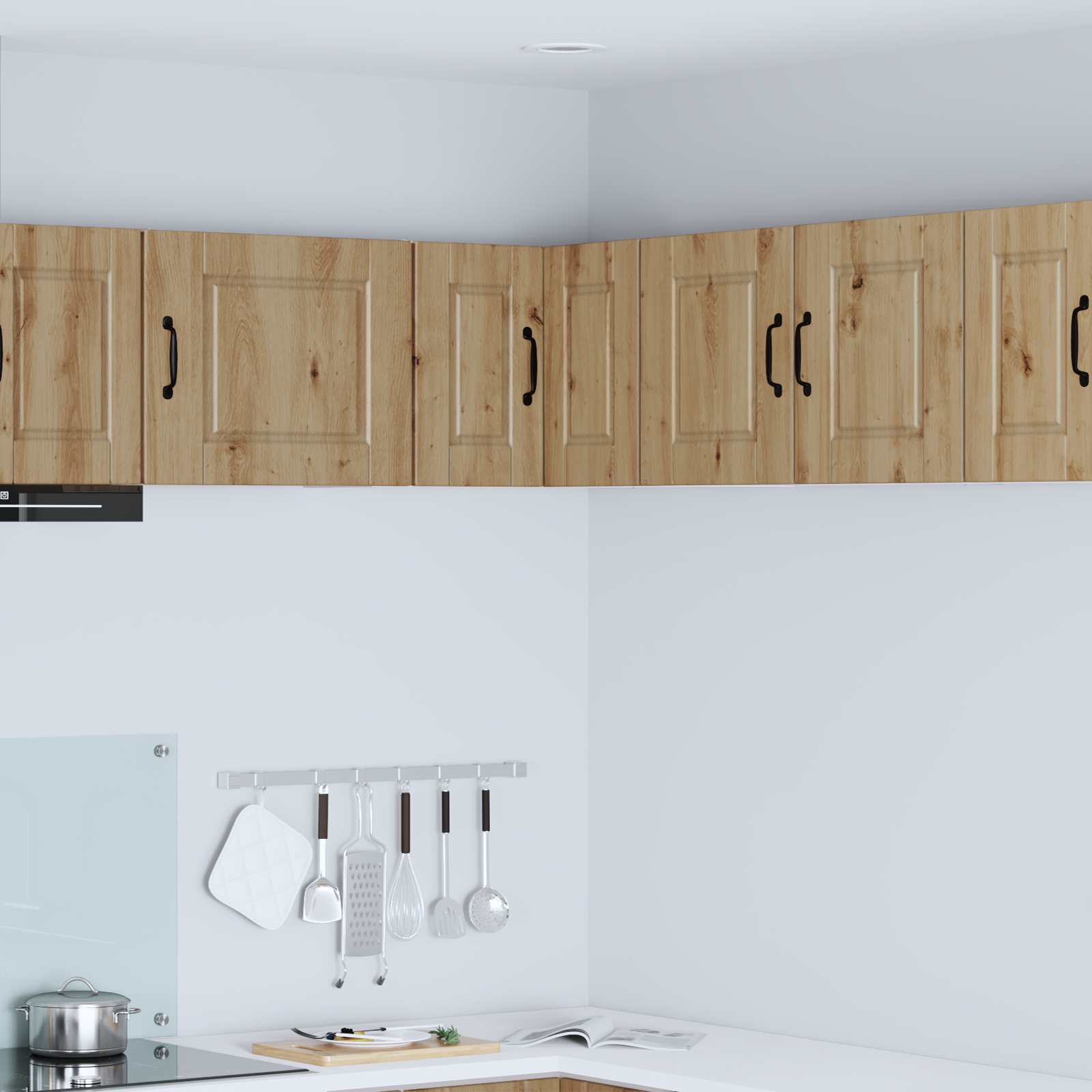 vidaXL Wand-Eckschrank PORTO Artisan-Eiche 57 x 57 x 40 cm