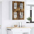 vidaXL Wandglas-Schrank PORTO 2 pcs Geräucherte Eiche 60 x 31 x 40 cm