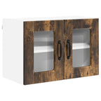 vidaXL Wandglas-Schrank PORTO 2 pcs Geräucherte Eiche 60 x 31 x 40 cm