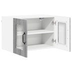 vidaXL Wandglas-Schrank PORTO 2 pcs Graues Sonoma 60 x 31 x 40 cm