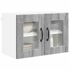 vidaXL Wandglas-Schrank PORTO 2 pcs Graues Sonoma 60 x 31 x 40 cm