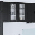 vidaXL Wandglas-Schränke PORTO 2 pcs Schwarz 40 x 31 x 80 cm