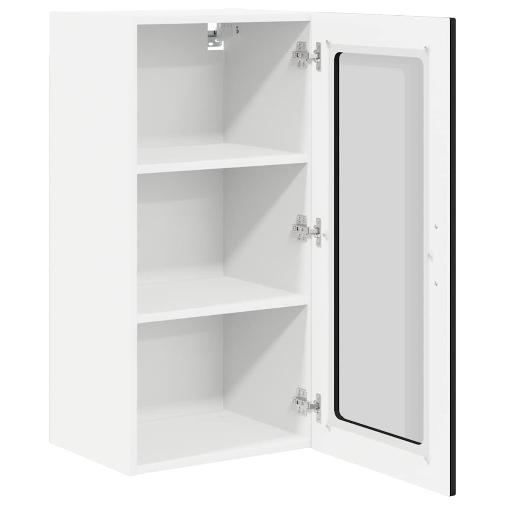 vidaXL Wandglas-Schränke PORTO 2 pcs Schwarz 40 x 31 x 80 cm